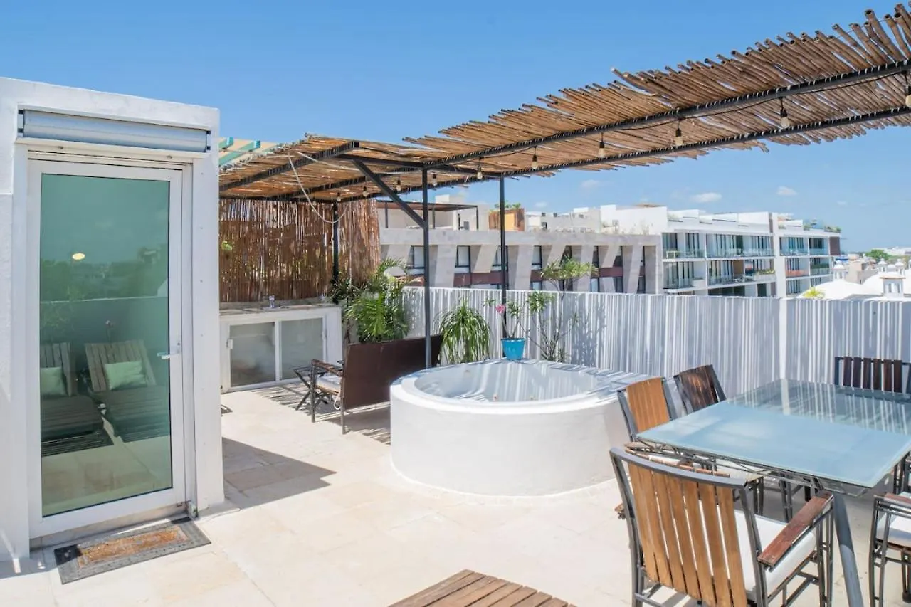 Papaya 20 Super Central Ph 2 Bedroom With Private Rooftop - Jacuzzi Playa del Carmen 0*,  Mexico